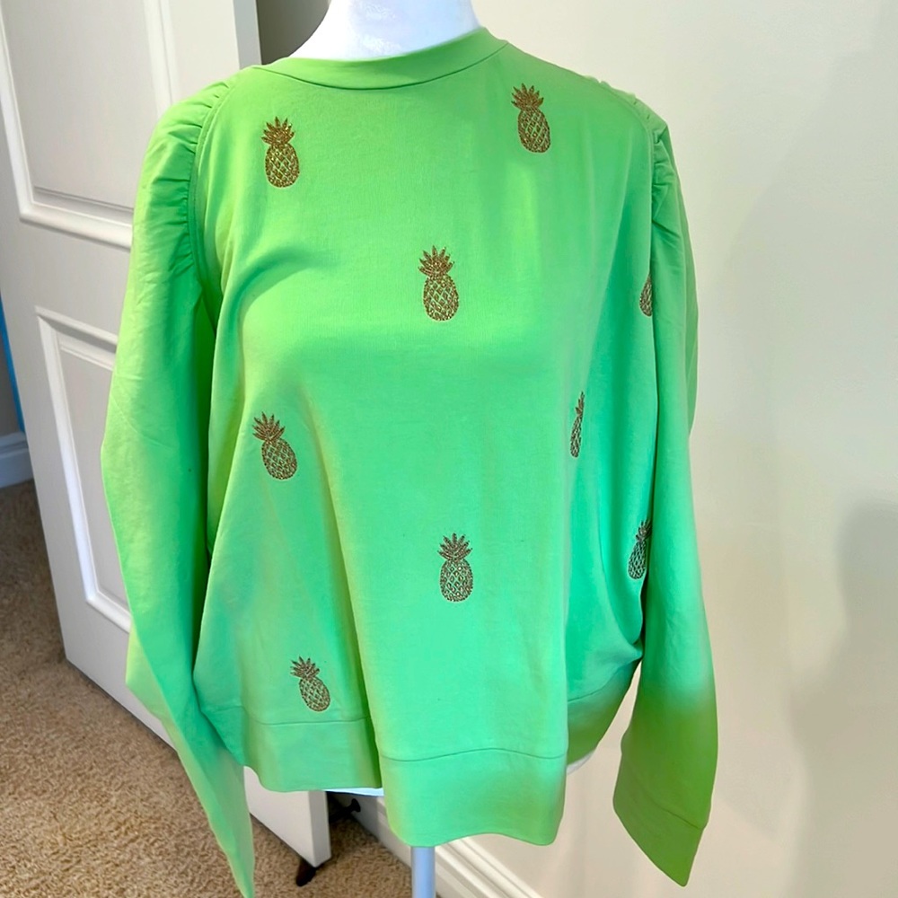 Cute sweatshirt lightweight more of a bright green